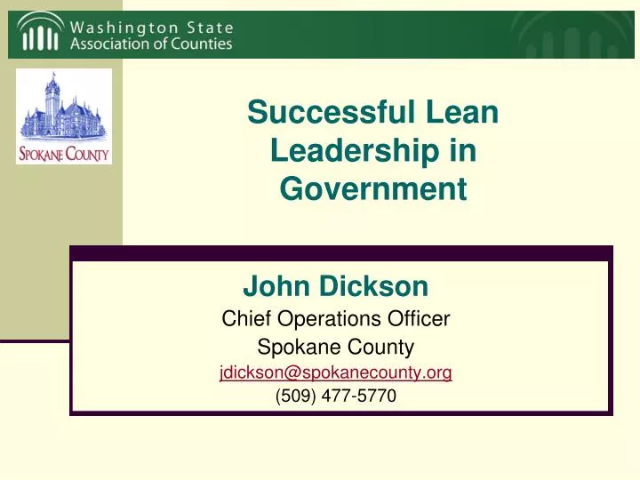 successful lean leadership in government