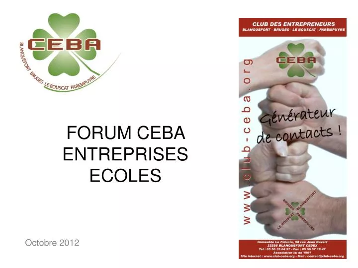 forum ceba entreprises ecoles