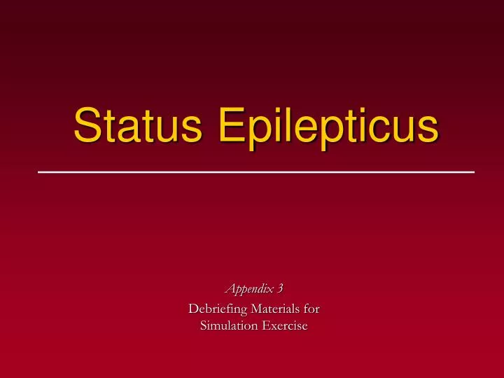 status epilepticus