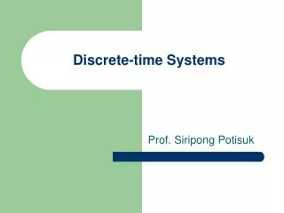 discrete time systems