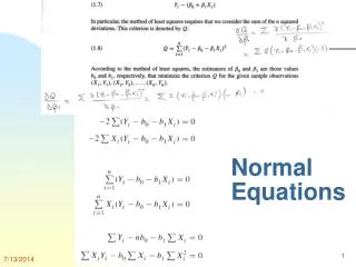 Normal Equations