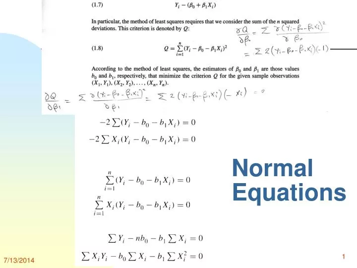 normal equations