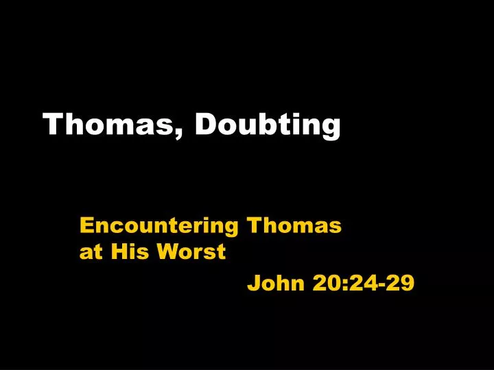 thomas doubting
