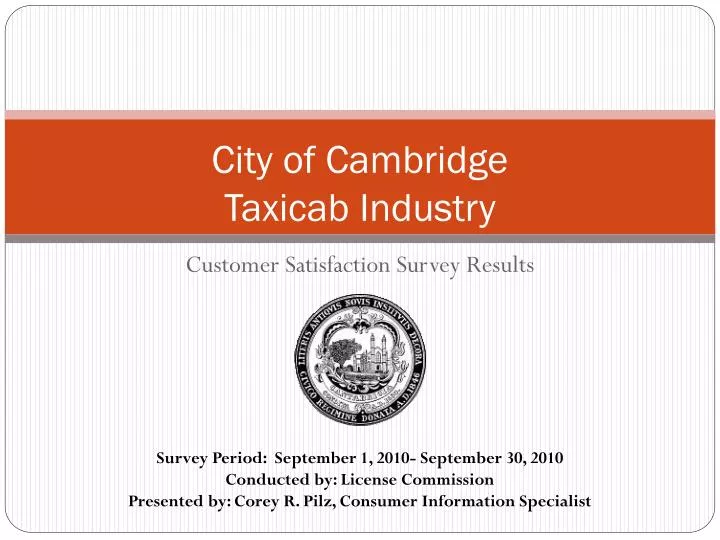 city of cambridge taxicab industry
