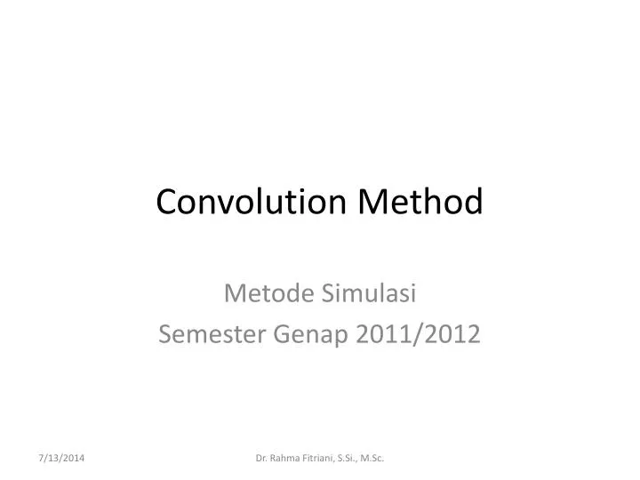 convolution method