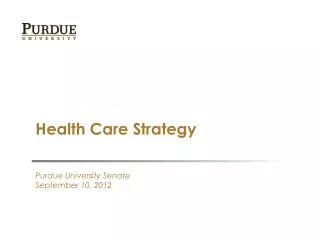 Purdue University Senate September 10, 2012