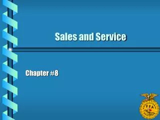 sales and service