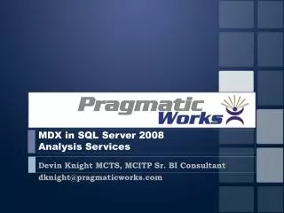 MDX in SQL Server 2008 Analysis Services