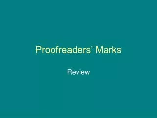 proofreaders marks