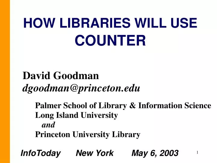 how libraries will use counter