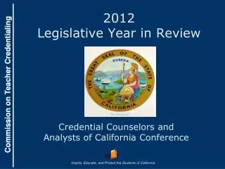 2012 Legislative Year in Review
