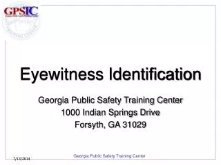 Eyewitness Identification