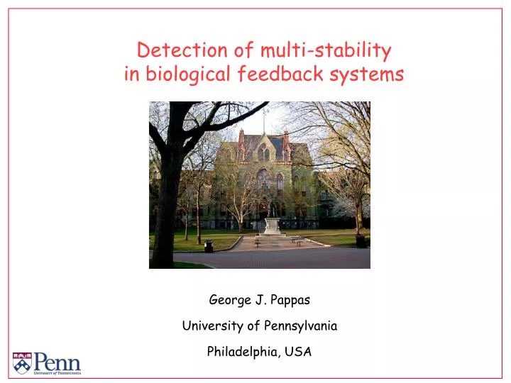 detection of multi stability in biological feedback systems