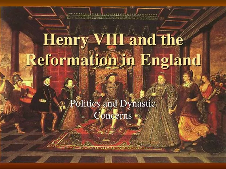 henry viii and the reformation in england