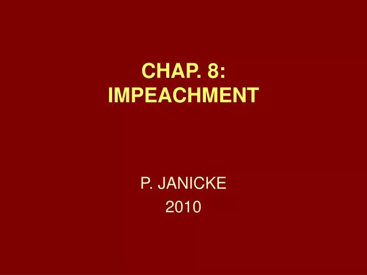 chap 8 impeachment