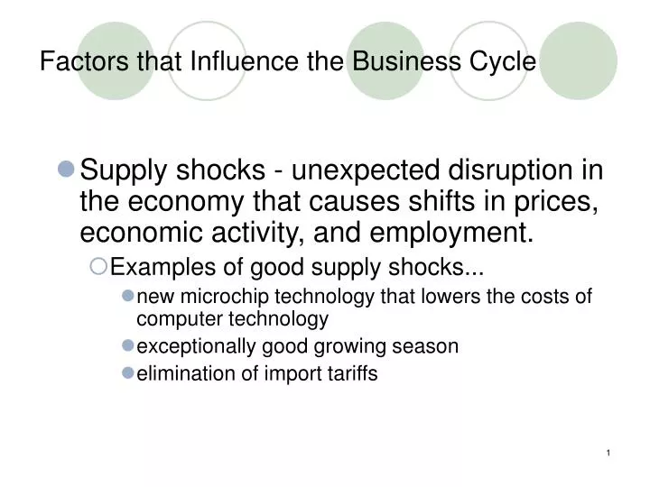 factors that influence the business cycle