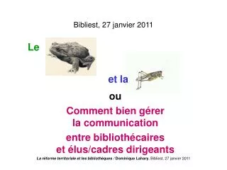 bibliest 27 janvier 2011
