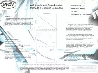 A Comparison of Some Iterative Methods in Scientific Computing