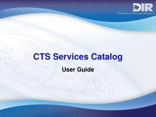 CTS Services Catalog