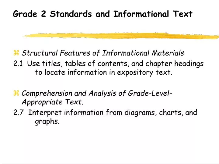 grade 2 standards and informational text
