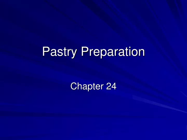 pastry preparation