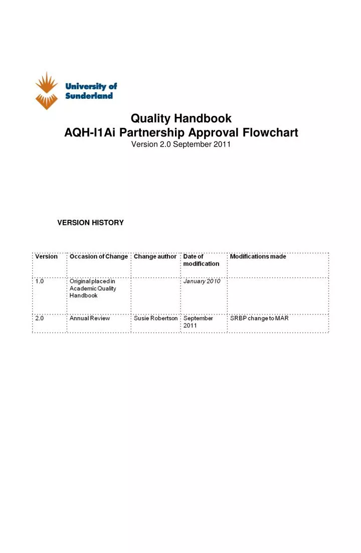 quality handbook aqh i1ai partnership approval flowchart version 2 0 september 2011