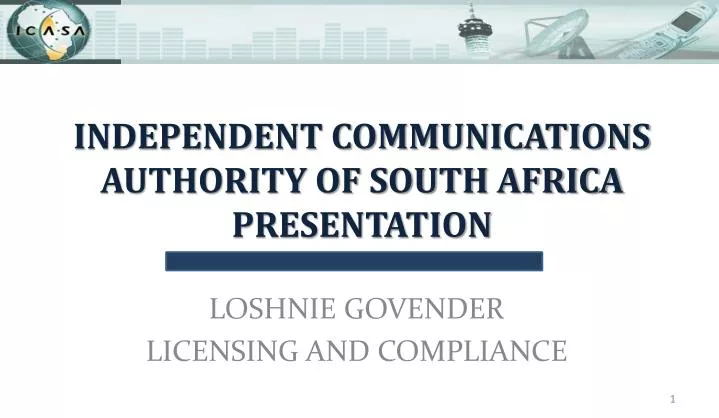 independent communications authority of south africa presentation