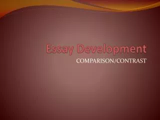 Essay Development