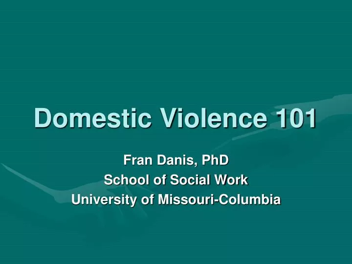 domestic violence 101