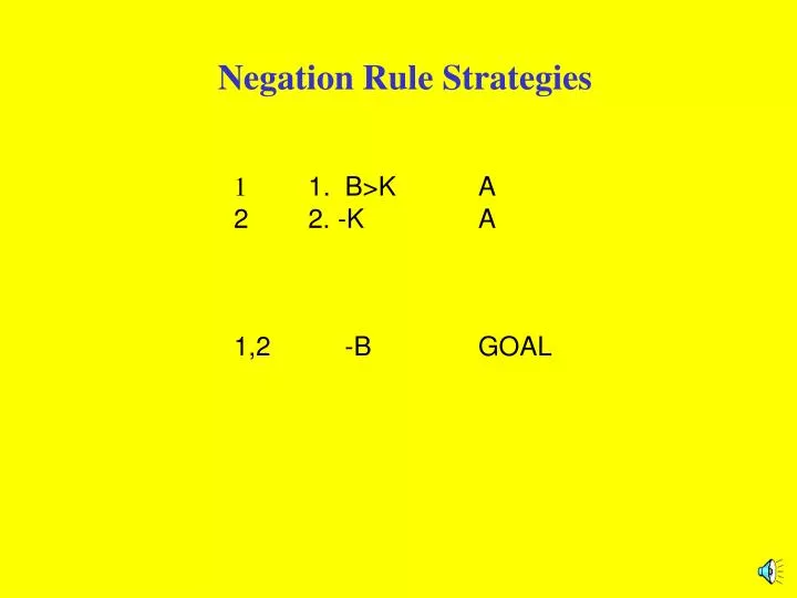 negation rule strategies