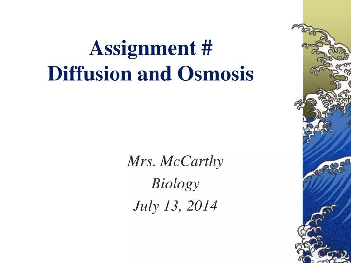 assignment diffusion and osmosis
