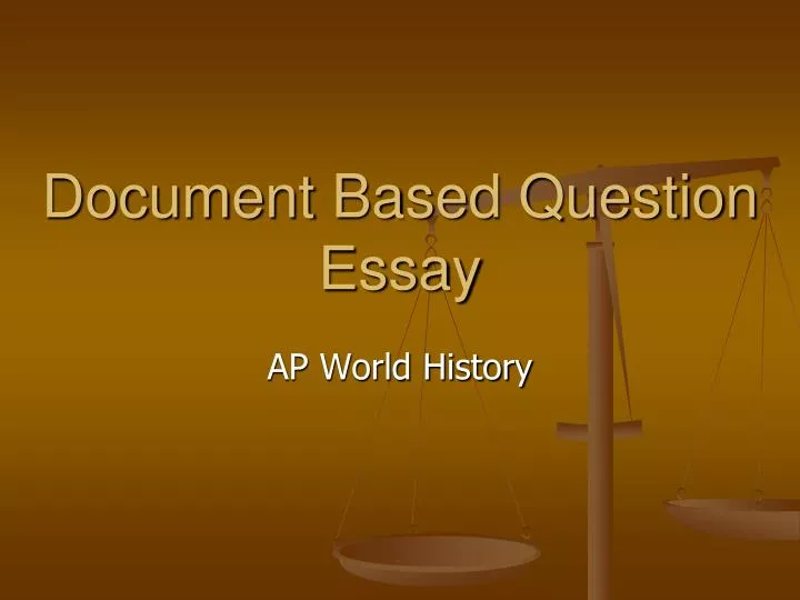 document based question essay