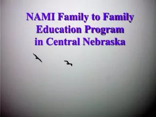 NAMI Family to Family Education Program in Central Nebraska