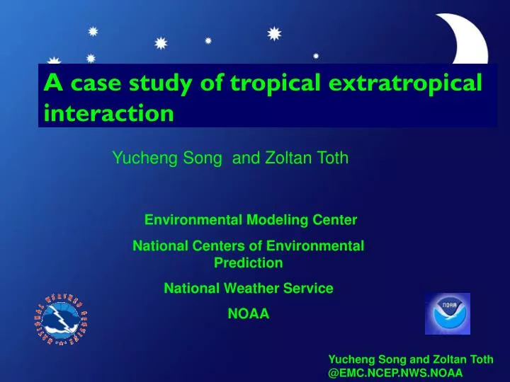 a case study of tropical extratropical interaction