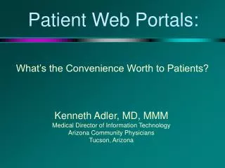 what s the convenience worth to patients