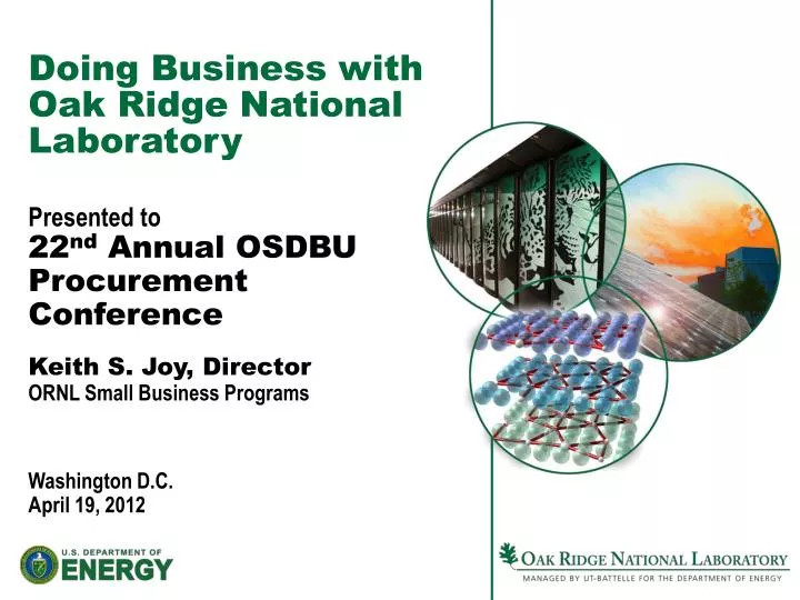 doing business with oak ridge national laboratory