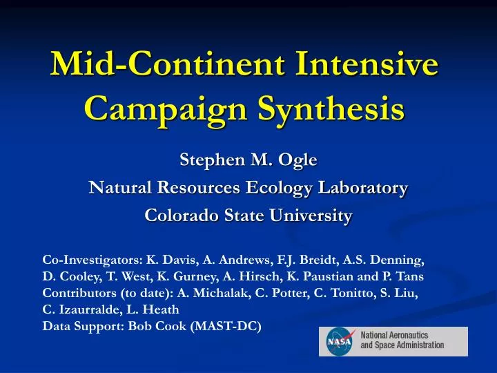 mid continent intensive campaign synthesis
