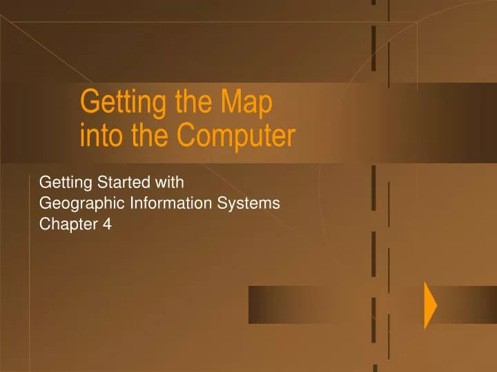 getting the map into the computer