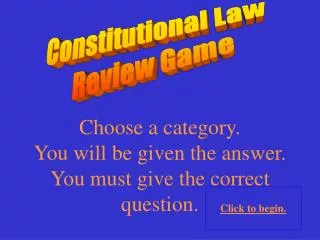 Constitutional Law Review Game