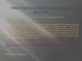 what do we know about great britain