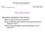 File Allocation - slide 1