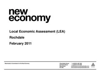 Local Economic Assessment (LEA) Rochdale February 2011