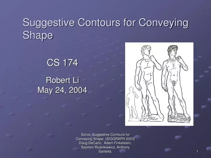 suggestive contours for conveying shape