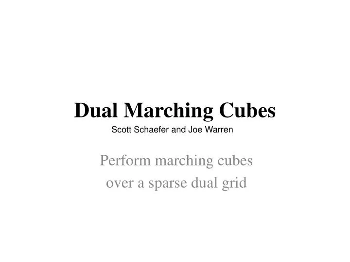 dual marching cubes