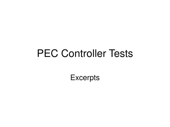 pec controller tests