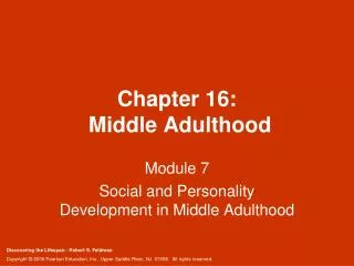 Chapter 16: Middle Adulthood