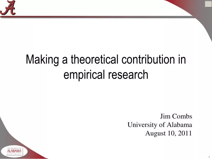 making a theoretical contribution in empirical research