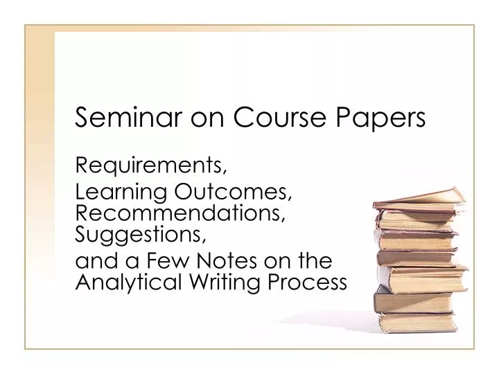 seminar on course papers