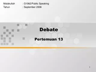 Debate Pertemuan 13