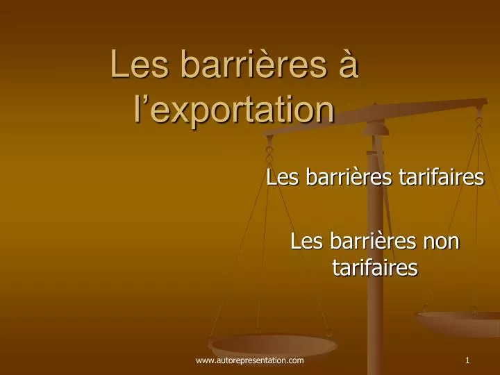 les barri res l exportation